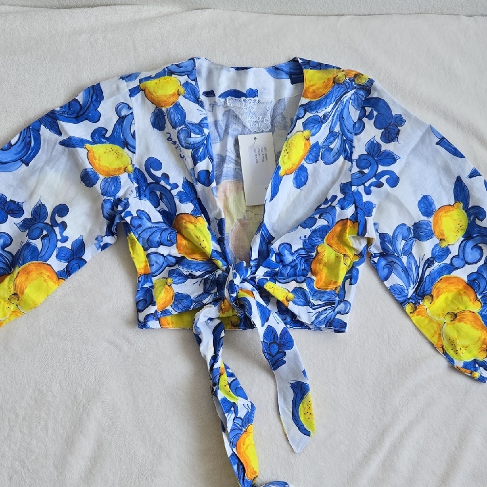 Luisa Positano Rio Linen Top